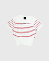 Ivory-Red Striped