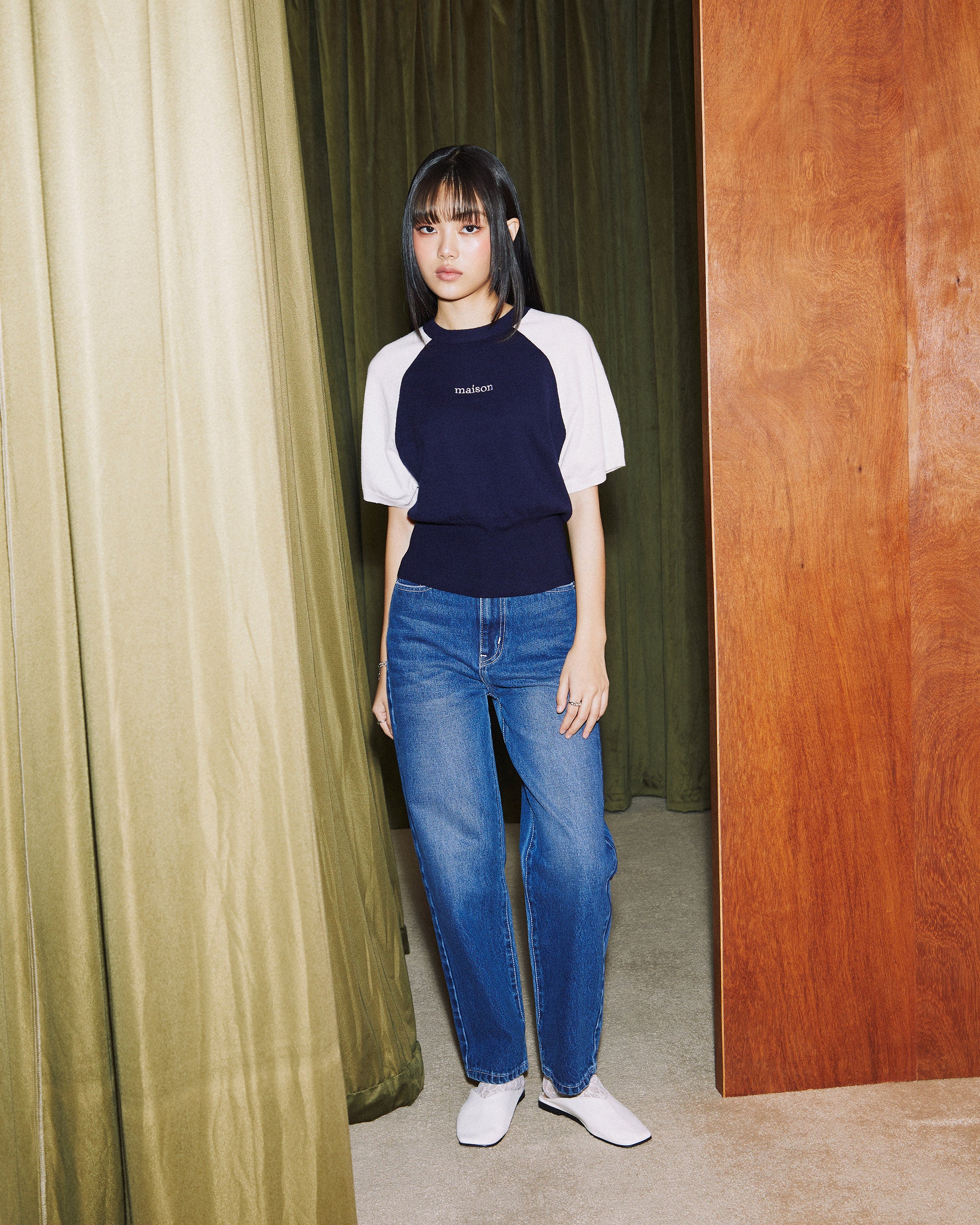 Navy-Ivory