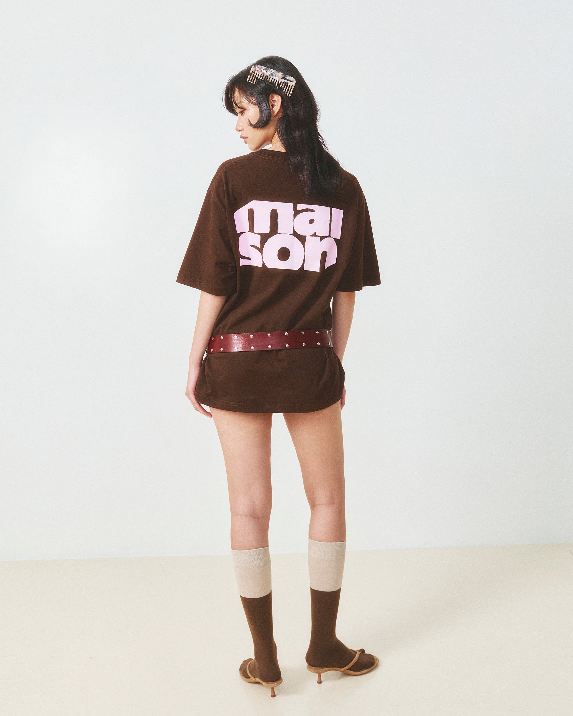 Dark Brown-Pale Pink