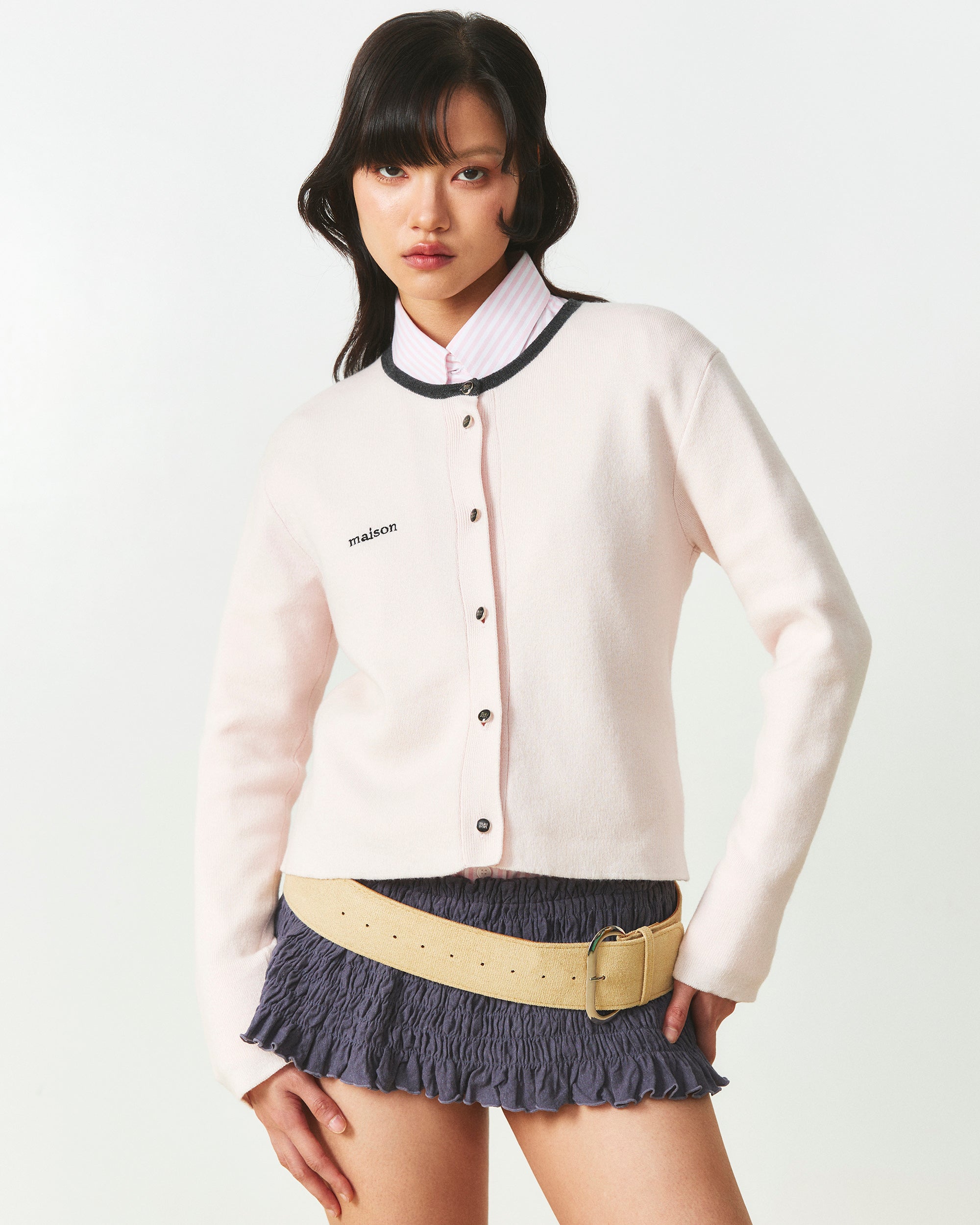 Pale Pink Dark Grey